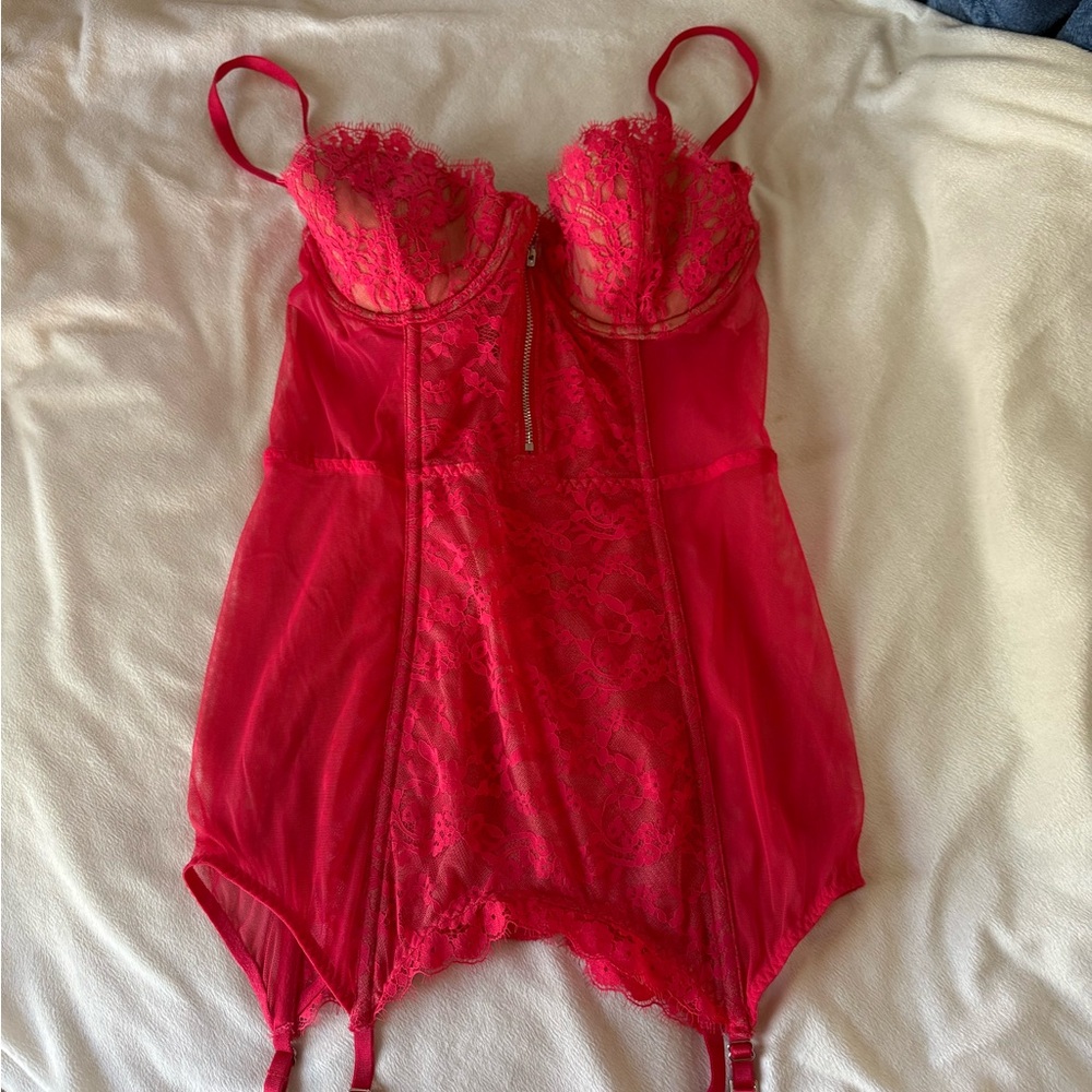 Victoria's Secret Red Lace Bustier